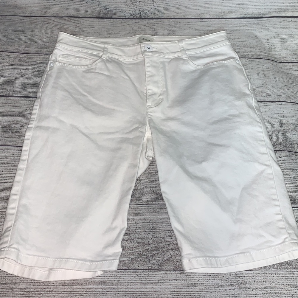 J Jill white denim capris size 6